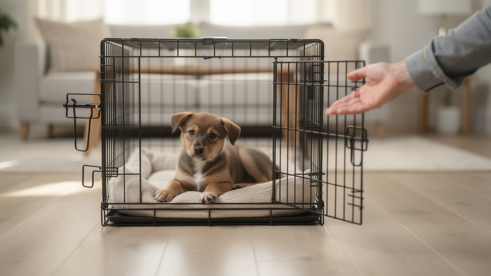 Crate training schedule for 8 week old puppy