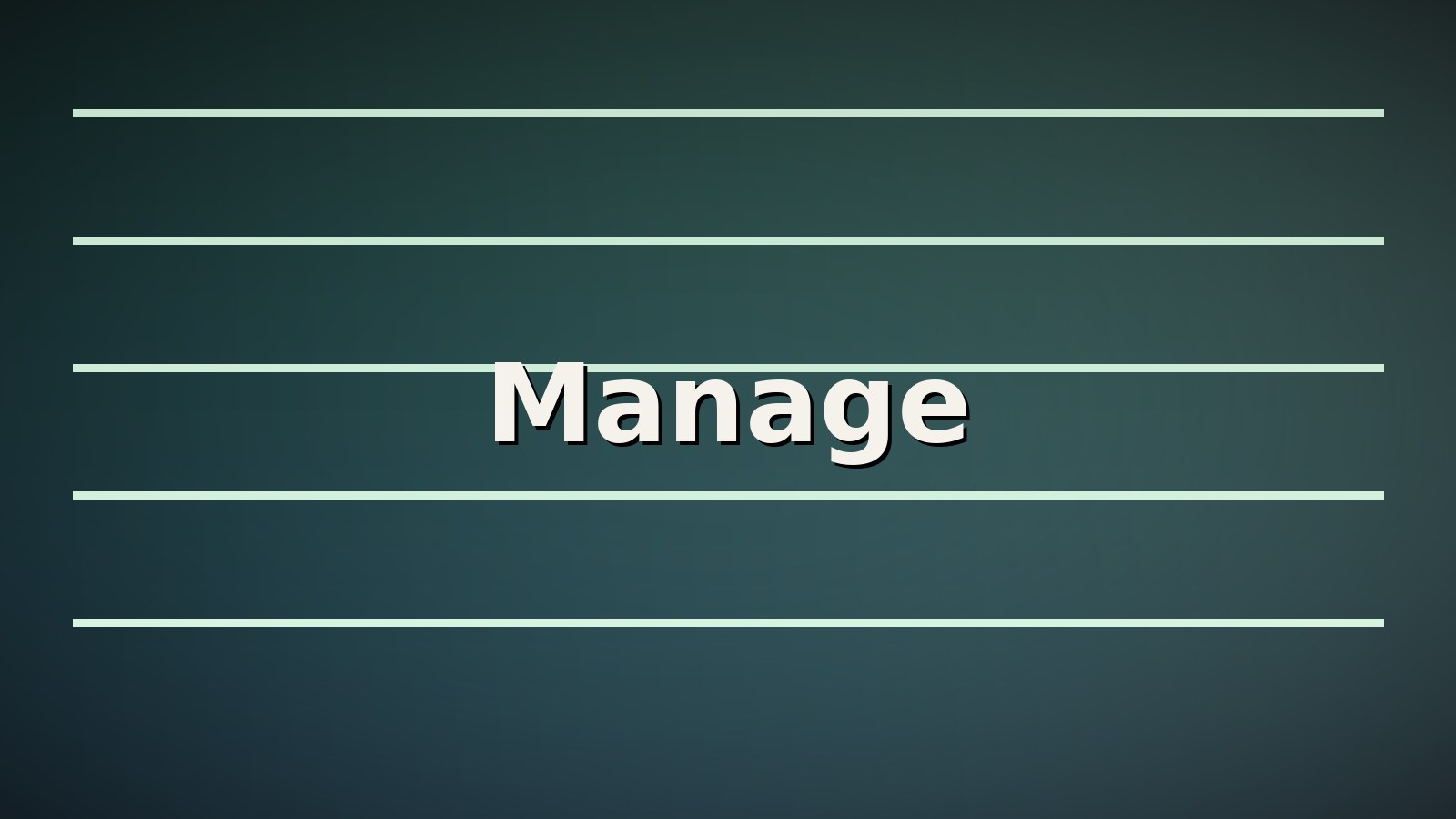 Management before manners: a household checklist
