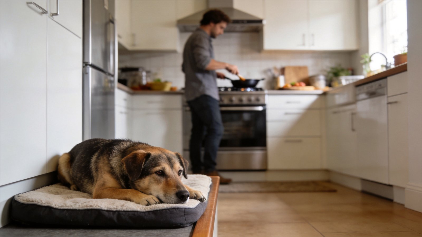 Place during cooking: mat work under kitchen smells