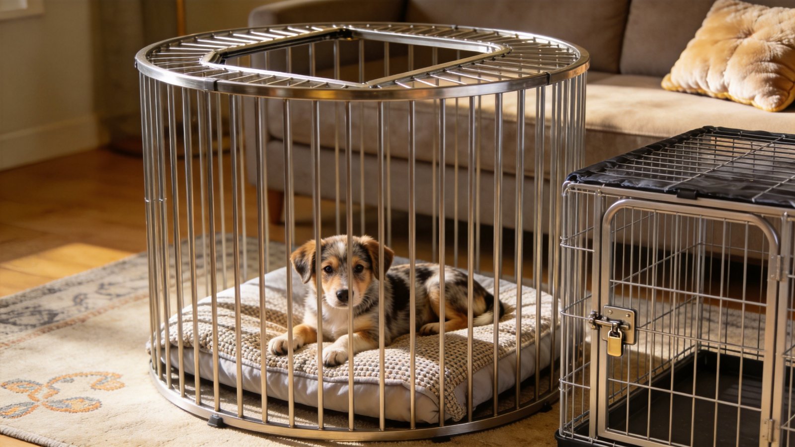 Playpen vs crate: daytime freedom and sleep jobs