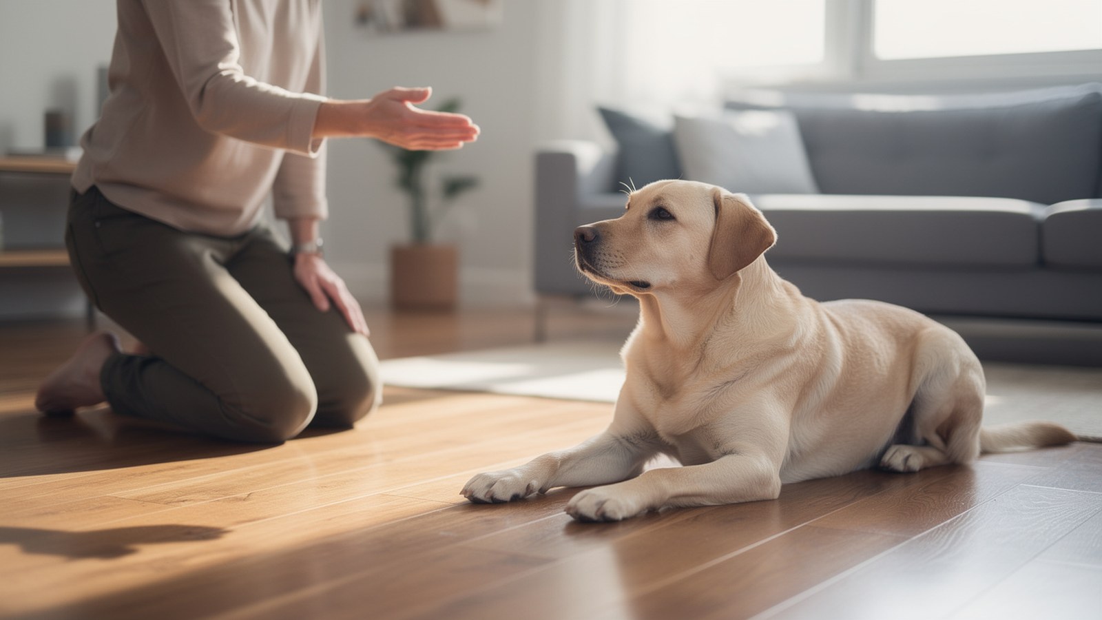 How to teach a dog to stay