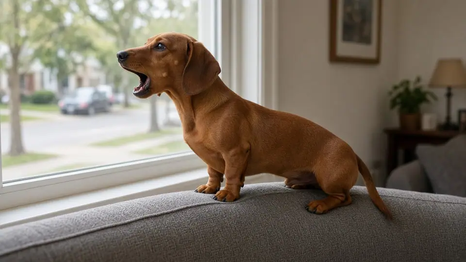 Photo illustrating: Dachshund barking: how to get a quieter dachshund