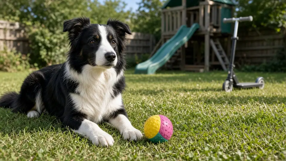 Photo illustrating: Herding dog nipping kids: how to stop heel nipping