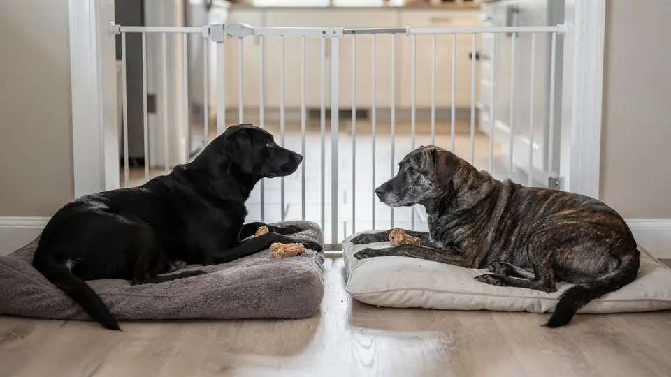 Photo illustrating: Dogs in the same house fighting: what to do now