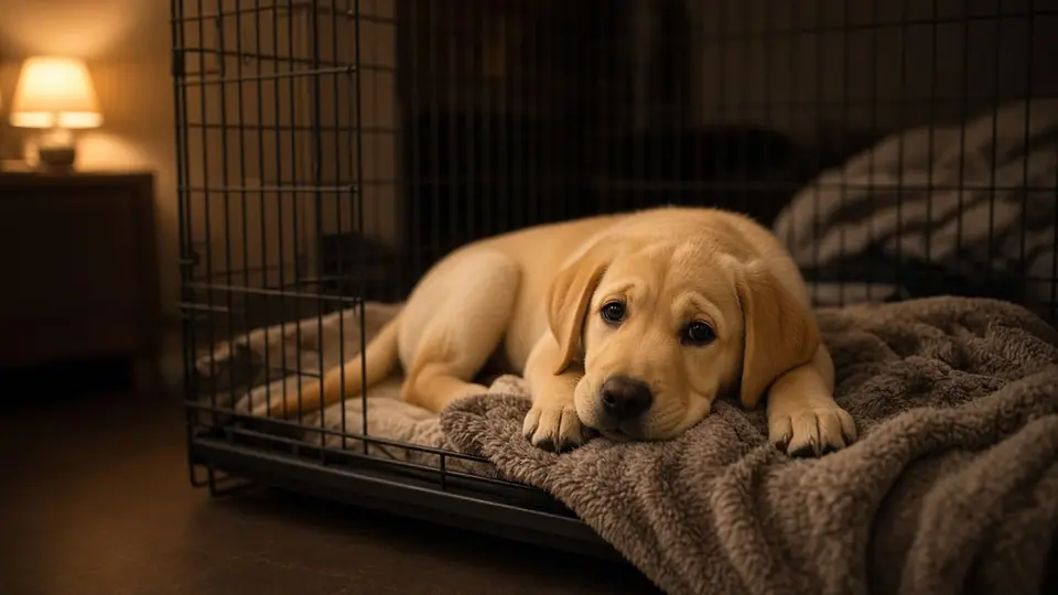Photo illustrating: Puppy sleep regression: why nights fall apart again