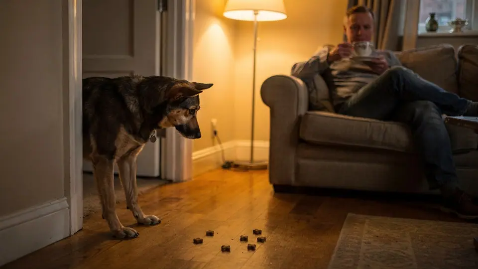 Photo illustrating: Dog scared of visitors: how to help a fearful dog