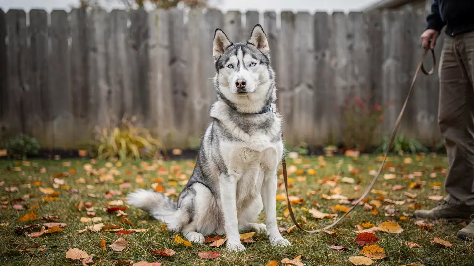 Photo illustrating: Husky escaping the yard: fences, doors and recall
